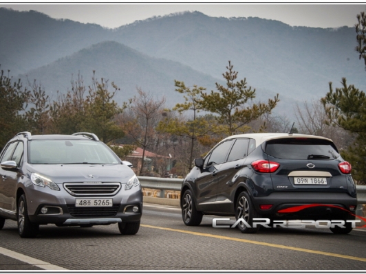 [비교 시승기] 연비 끝판왕 소형CUV 푸조 2008 vs 르노삼성 QM3