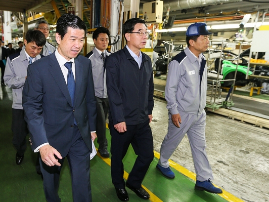 이기권 고용노동부 장관, 한국지엠 본사 및 말리부 생산현장 방문!
