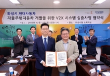 현대·기아차-화성시,‘자율주행자동차 개발 실증 사업’ MOU 체결