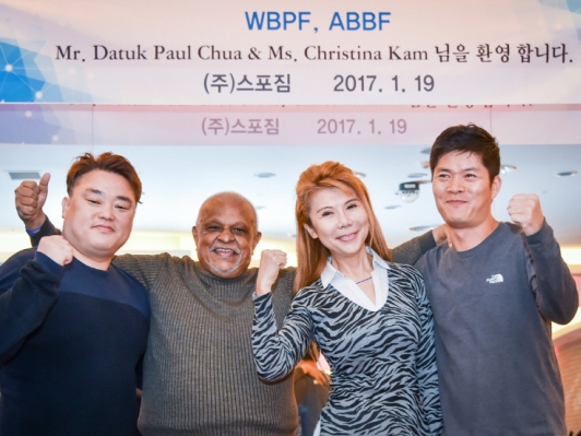 WBPF 폴 쭈어 회장, 스포짐과 파이팅~