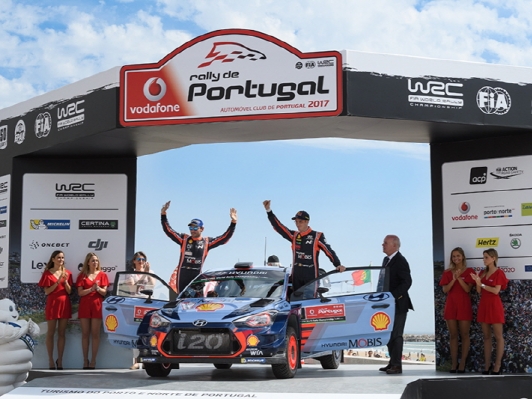 현대차 월드랠리팀, 포르투갈 랠리에서 2, 3위 더블 포디움