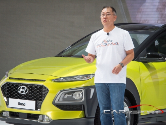 현대기아차그룹 정의선 부회장, “안전이 최우선. IT와 협력. SUV 풀 라인업 구축”