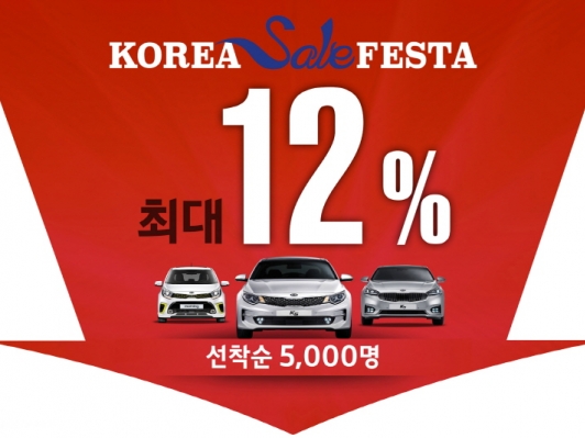 기아차, 2017 코리아 세일 페스타 K3 최대 253만원, K5 최대 205만원, K7 최대 199만원 등 할인