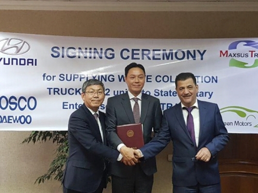현대차,우즈베키스탄에 중대형트럭 182대 공급 계약