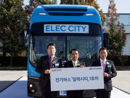 현대차, 전기버스 ‘일렉시티’ 1호차 전달식