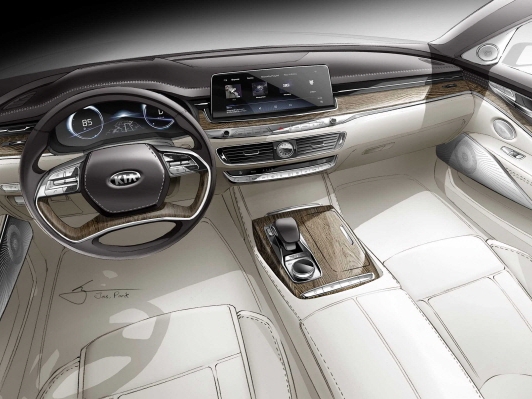 기아차, THE K9 내장 렌더링 이미지 공개